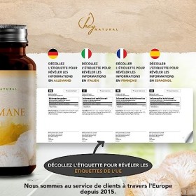 HN Lions Mane 1000mg par Portion - 90 Capsules Extrait 5:1 | Criniere de Lion Supplément | Sans OGM et Sans Gluten | Fabriqué