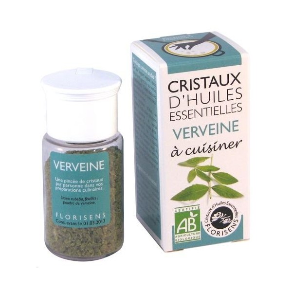 Cristaux dHuiles essentielles - Verveine bio - Cristaux à cuisiner 10 g 