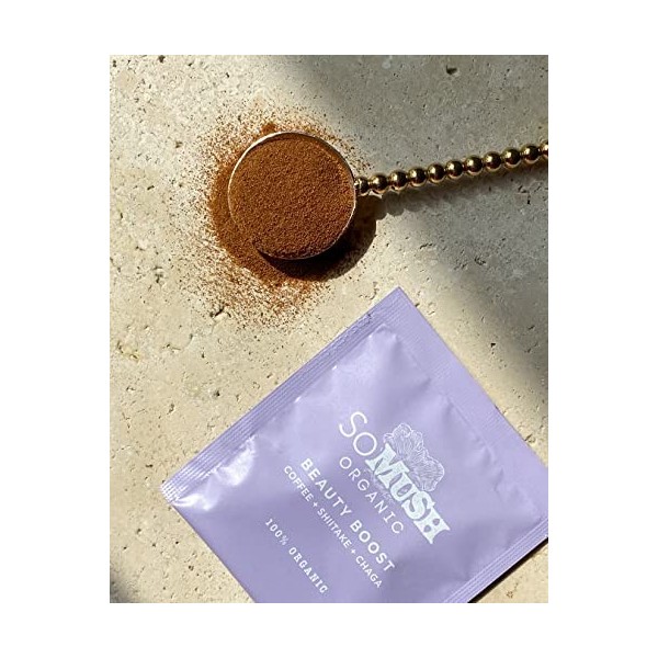 Café Beauté - Chaga & Shiitake - Teint éclatant, Anti-âge, Système immunitaire - 15 Sachets - Biologique & Vegan - So Mush Or