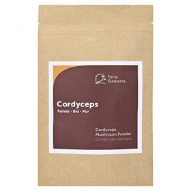 Terra Elements Cordyceps bio en poudre 100 g I 100% pure I vegan I qualité crue