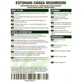Champignon Chaga Estonien morceaux, récolte sauvage - 100g