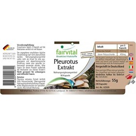 Fairvital | Pleurotes extrait 500mg VEGAN - Fortement dosé - 90 capsules - extrait de champignon standardisé à des polysaccha