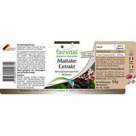 Fairvital | extrait de Maitake 500mg VEGAN - Fortement dosé - 90 capsules - extrait de champignon avec des polysaccharides 30