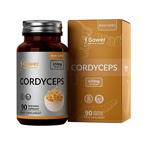 GH Cordyceps Capsules 650mg | Extrait de Cordyceps Sinensis de la Fructification | 90 Capsules Végétaliennes | Champignon Cor