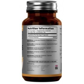 GH Cordyceps Capsules 650mg | Extrait de Cordyceps Sinensis de la Fructification | 90 Capsules Végétaliennes | Champignon Cor