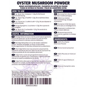 Champignons Pleurote en poudre Pleurotus ostreatus - 100g Qualité assurée 