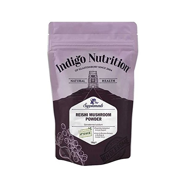 Indigo Herbs Champignon Reishi en poudre Ganoderma lucidum 100g