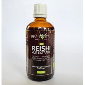 Bio Reishi Extrait liquide Ganoderma lucidum par double extraction en glycérine, 100 ml