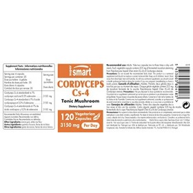 Cordyceps Sinensis Cs-4-3150mg par Jour - Stimulant - Aide à Améliorer les Performances et lÉnergie Physique - Extrait de Co