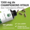 GREEN NATURALS: Extrait de Champignons Vitaux 100% Végétaliens, Du Reishi, Shiitake et Cordyceps Sinensis Extralients - 180 C