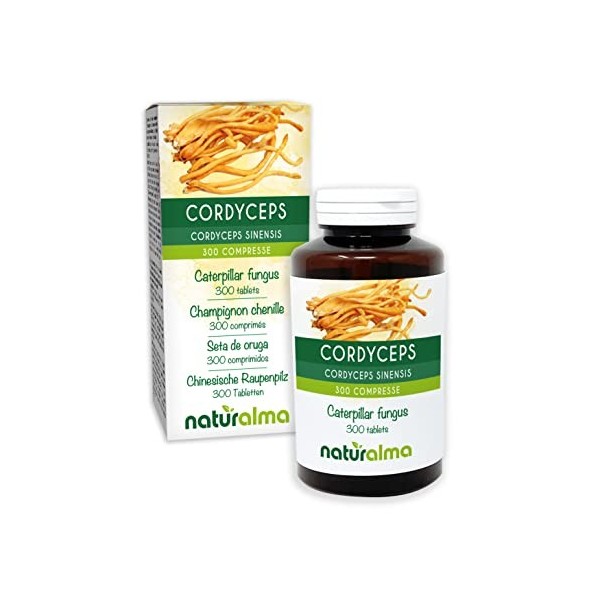 Cordyceps ou Champignon chenille Cordyceps sinensis ou Ophiocordyceps sinensis champignon Naturalma | 150 g | 300 comprimés