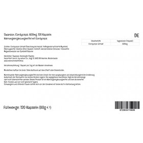 Swanson, Cordyceps, 600mg, Haute Dosé, 120 Capsules, Testé en Laboratoire, Sans Soja, Sans Gluten, Sans OGM