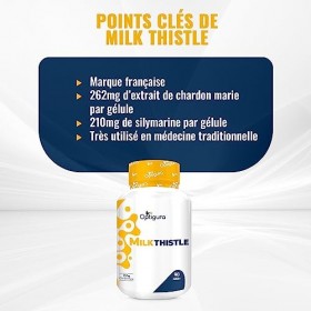 OPTIGURA - Milk Thistle - Formule d’Extrait de Fruit de Chardon Marie - 90 Gélules