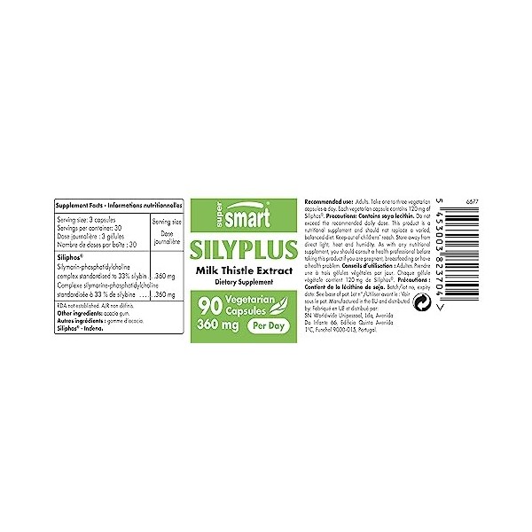SilyPlus - Silymarine 10x Plus Absorbable Issue du Chardon-Marie - Contribue à la Santé du Foie - Aide à Soutenir la Santé Di