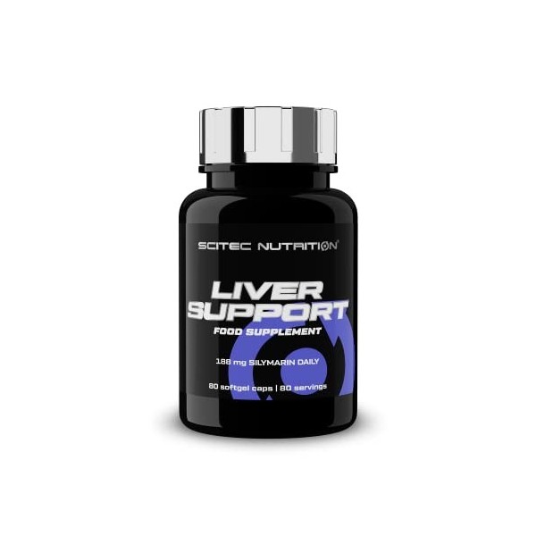 Scitec Nutrition Liver Support, Liver Support avec Extrait de chardon marie, 80 Capsule