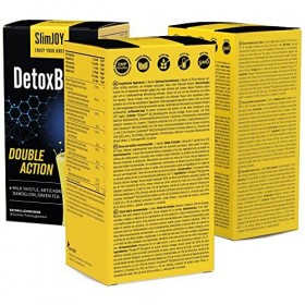 SlimJOY DetoxBurn double action - boisson au chardon-Marie, artichaut, pissenlit et thé vert - 30 sachets - par Sensilab