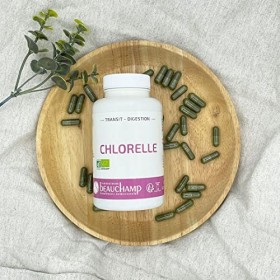 Laboratoire Beauchamp - Complément alimentaire CHLORELLE BIO - 120 gélules - Tonus - Détoxification - Défenses de lorganisme