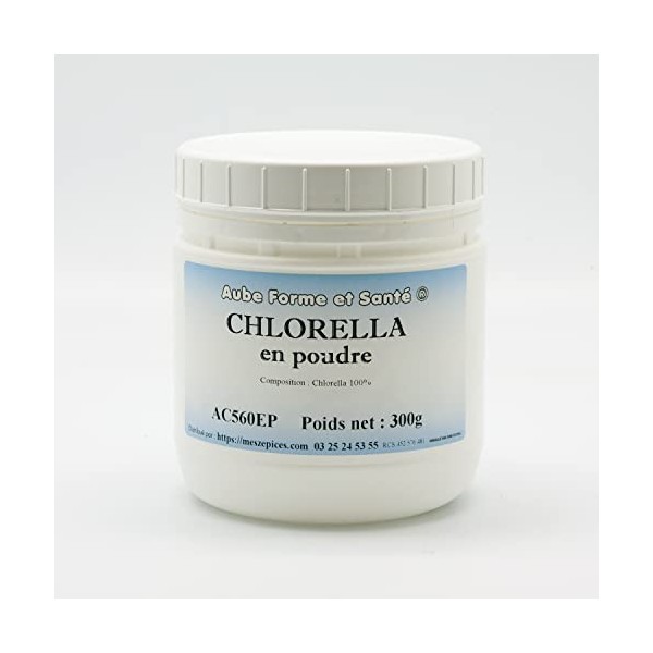 Chlorella en poudre en pot PEHD inviolable de 300 grammes