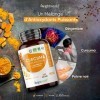 Curcuma Bio Gélules 1520mg Par Portion - 180 Gélules Vegan 3 Mois - Avec Gingembre et Poivre Noir - Certifié Agriculture Bi