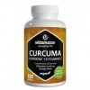 Curcuma Gélules 1440 mg - Avec Vitamine C + Pipérine - Natural Supplement pour Digestif et Articulations 95% Curcumin - 120 C