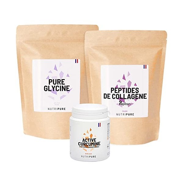 Pack Tendinites • Peptan® B 2000 Daltons • Pure Glycine • Active Curcumine • Pour les personnes ayant des tendinites passagèr