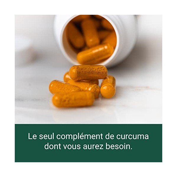 Complément alimentaire Complexe à lextrait de curcuma de Theonia - Vitamine D3 et C, Poivre noir - Contribue à la bonne sant