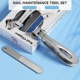 Coupe Ongle Pour Ongles épais, INXEN Professionnel Coupe Ongl Avec Ouverture de Mâchoire Large en Acier Inoxydable et Pince C