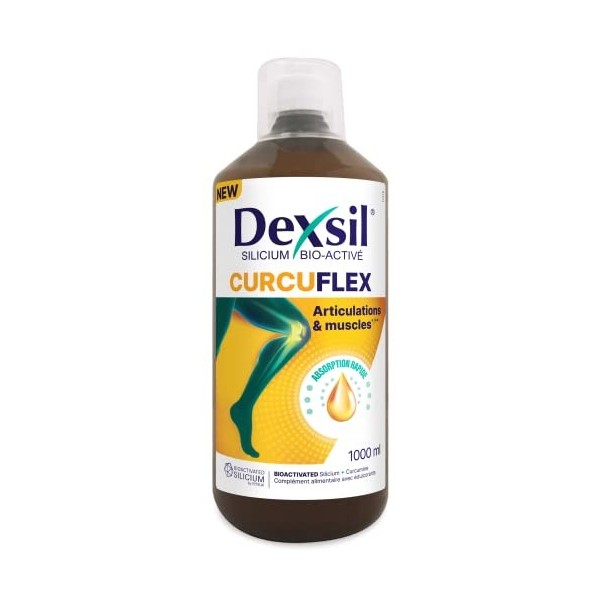 Dexsil – Curcuflex – Combinaison de Bioactivated Silicium et de curcumine pour la souplesse des articulations et des muscles 