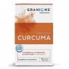 Curcuma GRANIONS | Complément alimentaire antioxydant | Curcuma 150mg avec Curcumine + Manganèse + Cuivre + Pipérine | Gelule