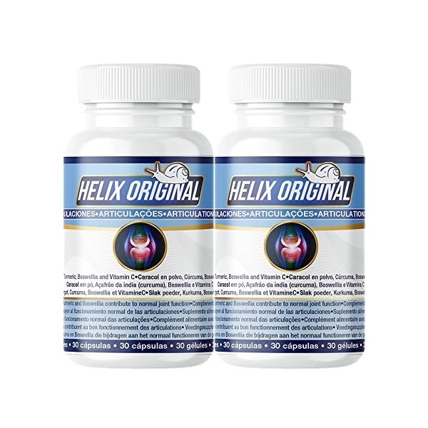 Helix Original - Complément naturel pour les douleurs articulaires | Avec Extrait DEscargot, Curcuma Et Boswellia | Sans lac