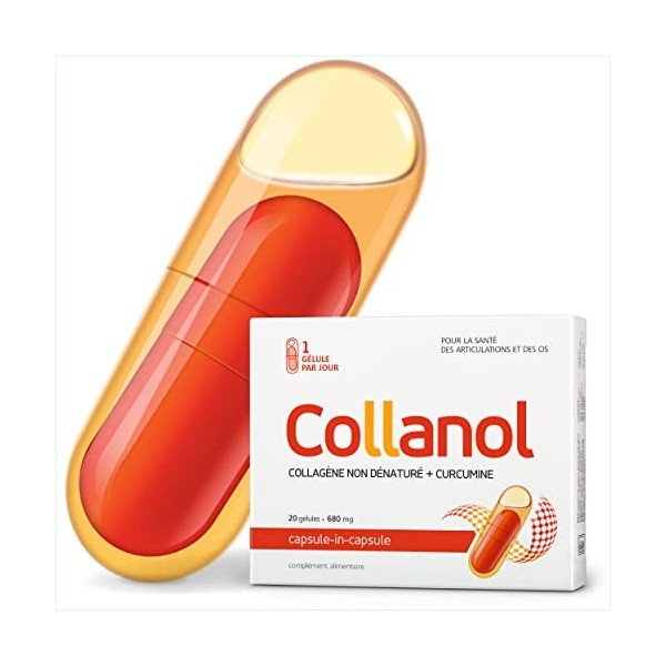 Collanol – innovation dans le soin des articulations saines Formule liquide dans une double capsule Collagène 3D + extrait mi