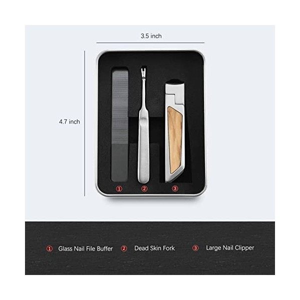 FIXBODY Coupe-ongles pour ongles épais - 12 mm - Coupe à ongles ultra large - Avec lime à ongles - Pour personnes âgées - Pou