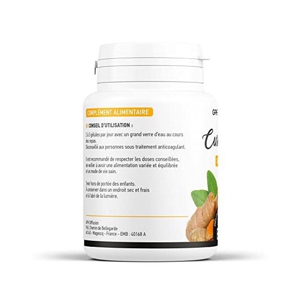 Curcuma racine biologique 250 mg - 100 gélules végétales