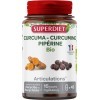 SUPERDIET - CURCUMA PIPÉRINE BIO - Articulations, Confort articulaire - Fabrication française - 45 gélules