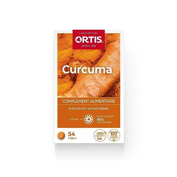 ORTIS Curcuma Complément Alimentaire 54 Comprimés