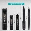 Foranyo Coupe-ongles professionnel 5 en 1 en acier inoxydable avec coffret cadeau Noir 