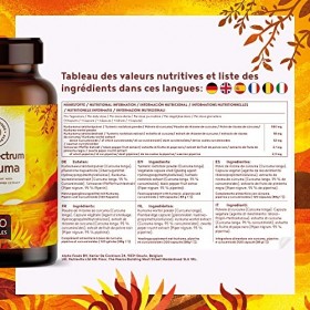 Curcuma à spectre complet - 120 gélules - encapsulé à haute dose avec les trois curcuminoïdes curcumine, déméthoxycurcumine 