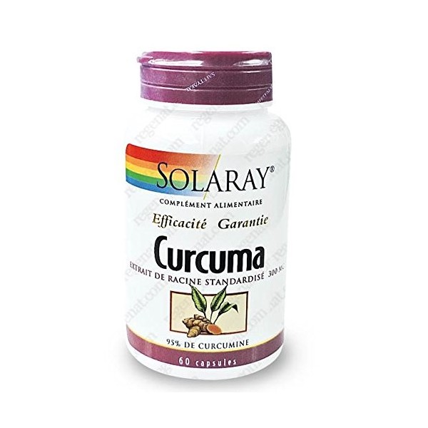 Solaray - Curcuma - 60 capsules - Anti-oxydant, défenses immunitaires, anti-bactérien