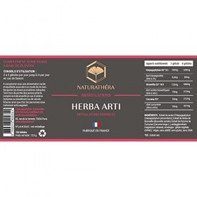 Naturathéra HERBA ARTI - Anti-inflammatoire - Complément Alimentaire Arthrose, Rhumatismes & Douleurs Articulaires - 150 Gélu