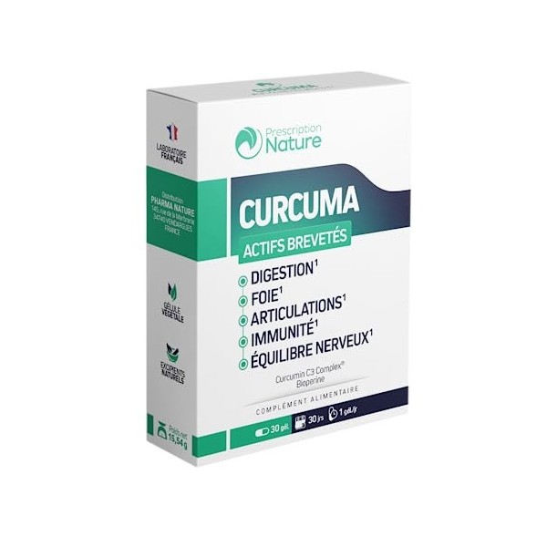 Prescription Nature - Curcuma C3-30 Gélules
