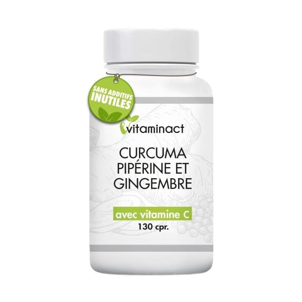 Curcuma piperina e zenzero 130 compresse vitaminact