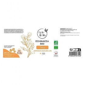 CURE SAISONNIÈRE & SYSTÈME IMMUNITAIRE - Echinacea Bio certifiée Ecocert - PILULIER 120 gélules - Cure 1 mois - Complément Al