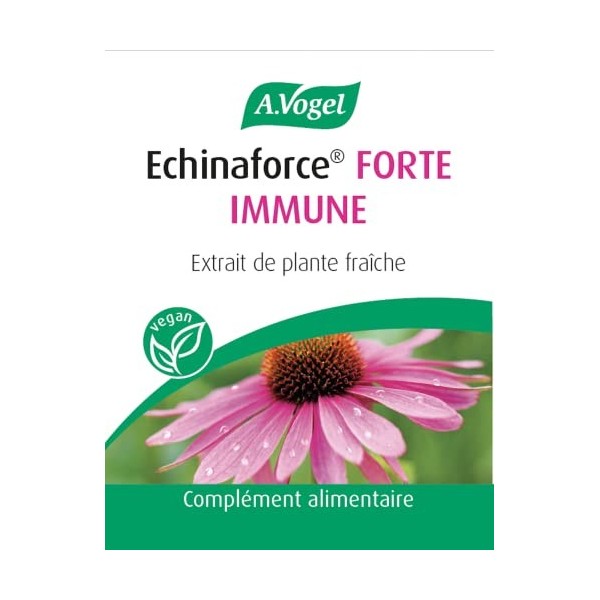 A.VOGEL Echinaforce® Forte IMMUNE- à Base dExtrait de Plante Fraîche d’Échinacée Purpurea Bio - Actions Ciblées lImmunité -