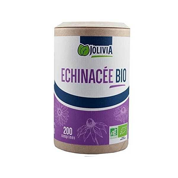 Echinacée Bio - 200 comprimés de 400 mg | Format Comprimé | Complément Alimentaire | Vegan | Fabriqué en France