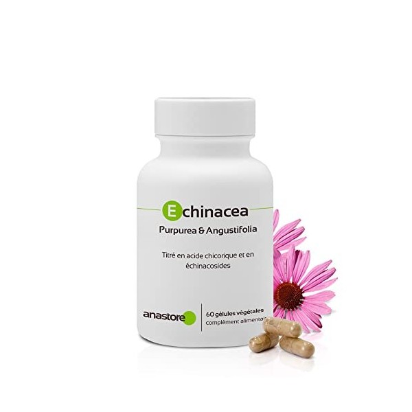 Echinacea Purpurea & Angustifolia * 300 mg / 60 gélules * Titré en échinacosides 2% et en acide chicorique 4% 