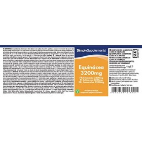 Echinacée 3200mg - 120 Comprimés - Adapté aux Végétariens - Jusqu’a 4 mois de Bienfaits - SimplySupplements