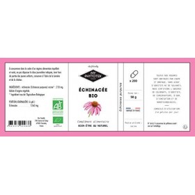 Gélules échinacée BIO AB - 100% pures et naturelles - MY COSMETIK - pillulier moyenne taille - 200 gélules