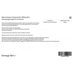 Natures Answer, Echinacea Root Racine dÉchinacée , 1000mg, Sans Alcool, Gouttes végétaliennes, 60ml, Testé en Laboratoire,