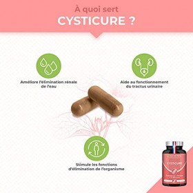 CYSTICURE - Inconfort Urinaire & Protection de la Flore Intime - Synergie Efficace avec Canneberge, Hibiscus & D-Mannose - 60