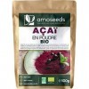 Açaï en Poudre Bio 100G | Antioxydant, Vitalité | Qualité Supérieure, Sans sucre ajouté